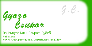 gyozo csupor business card