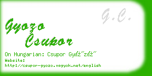 gyozo csupor business card